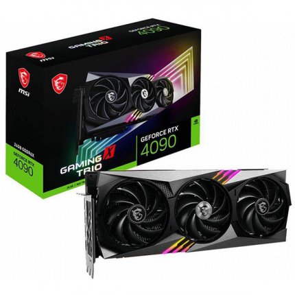 Видеокарта MSI GeForce RTX 4090 GAMING X TRIO 24G NVIDIA GeForce RTX 4090 24576Mb 384 GDDR6X 1785/21000 HDMIx1 DPx3 HDCP RTL