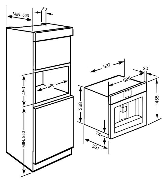 Кофемашина встраиваемая Smeg CMS8451, бежевый