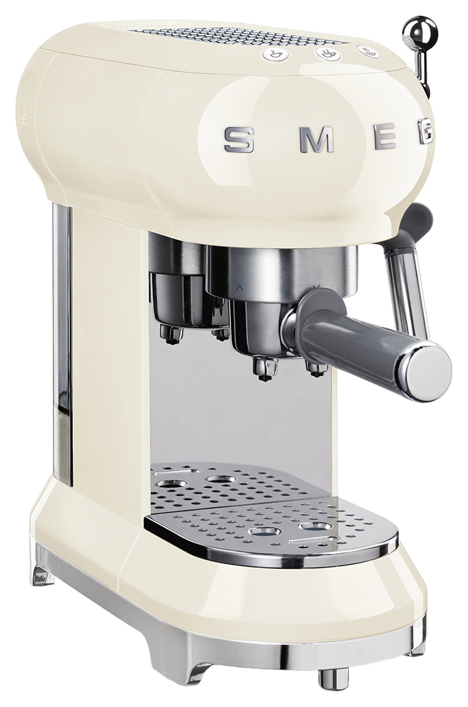 Кофеварка рожковая Smeg ECF01, кремовый