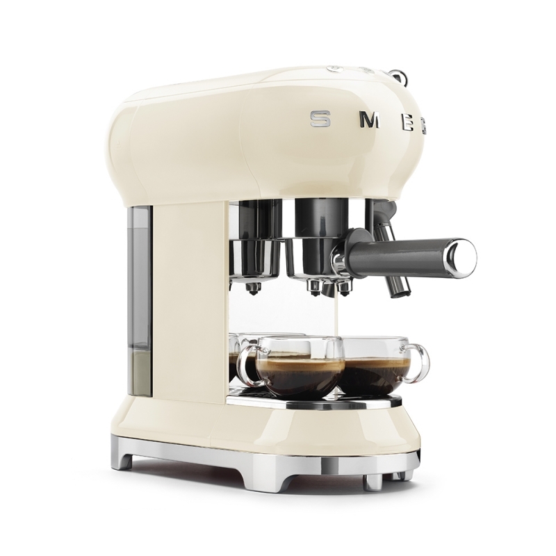Кофеварка рожковая Smeg ECF01, кремовый