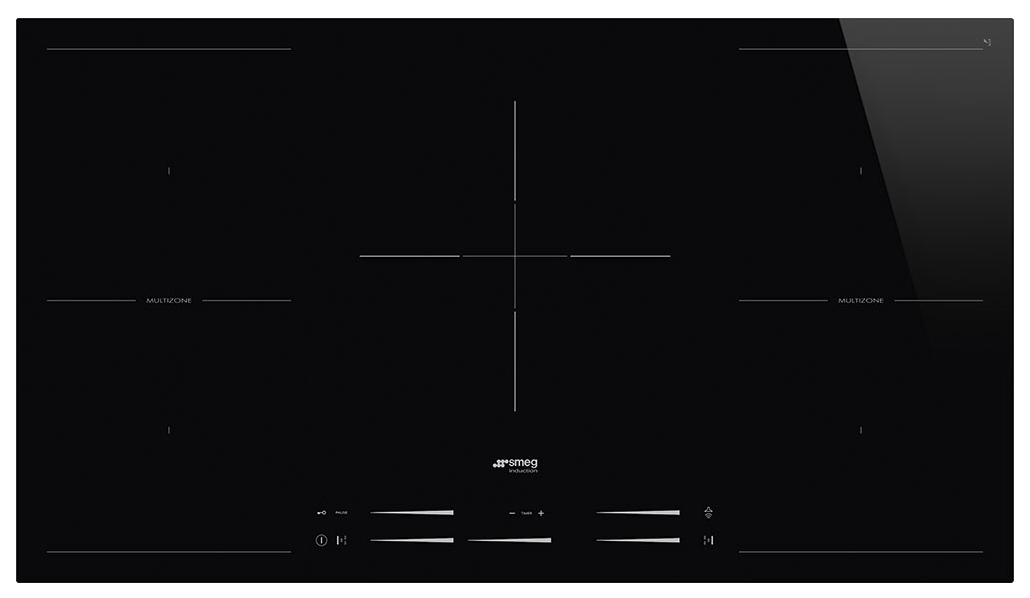 Встраиваемые индукционные панели SMEG/ индукционная, 90 см, Multizone, прямой край, черное стекло