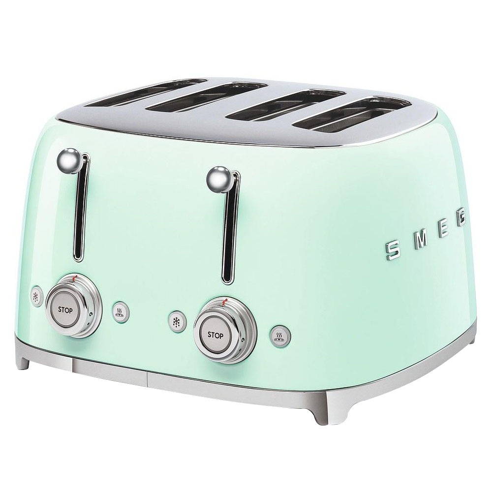 Тостер на 4 ломтика,SMEG TSF03PGEU, пастельный зеленый