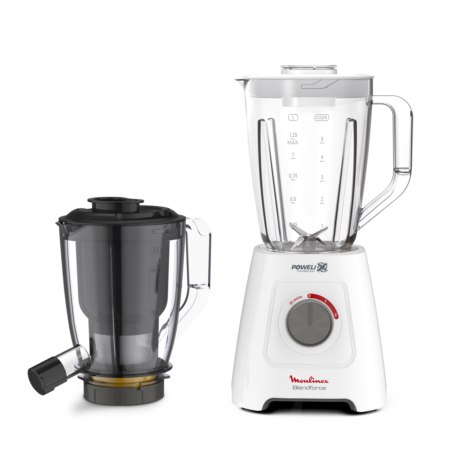 Стационарный блендер Moulinex LM42Q110, 600 Вт, белый
