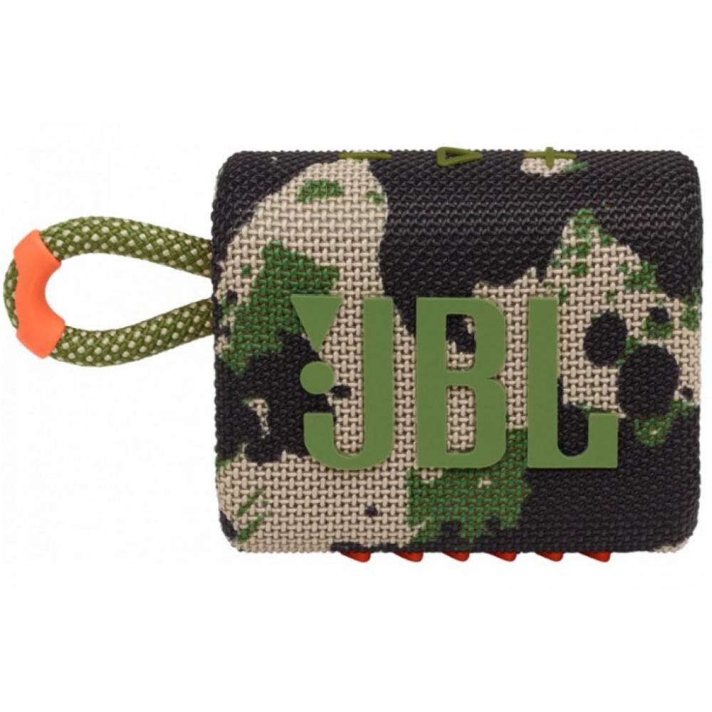 Портативная акустика JBL GO 3, 4.2 Вт, Bluetooth, хаки (JBLGO3SQUAD)