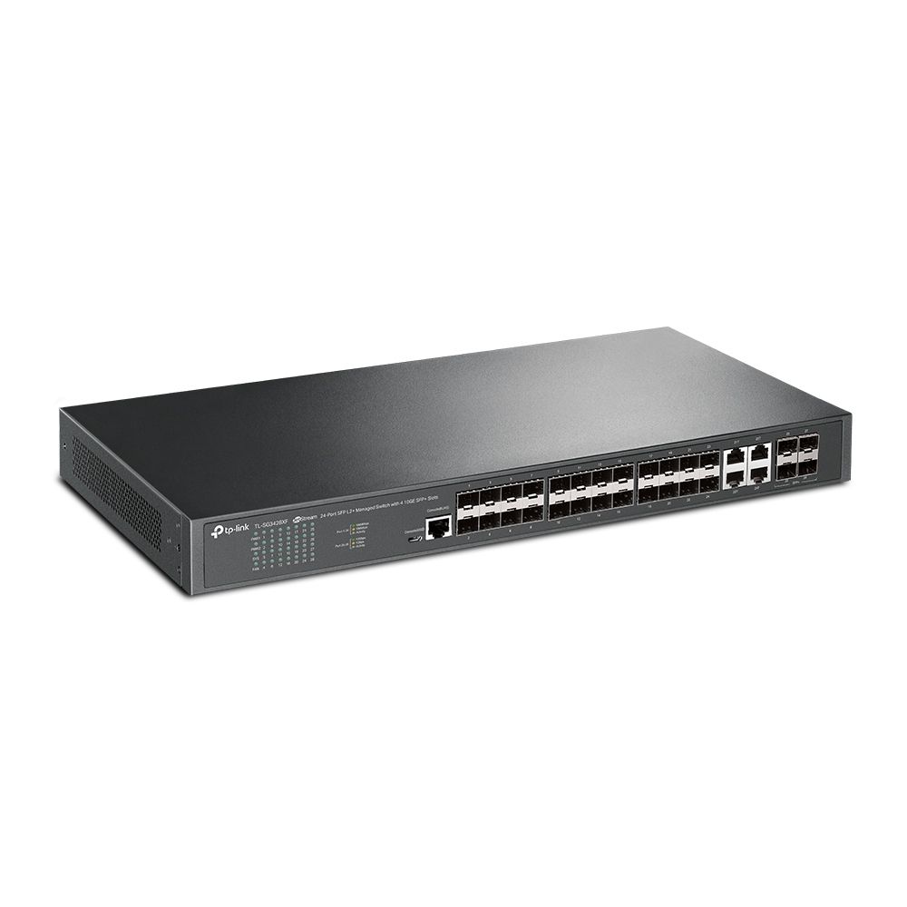 TP-LINK TL-SG3428XF JetStream уровня 2+,  20xSFP, 4x10GbSFP+, 4xcomboSFP/LAN