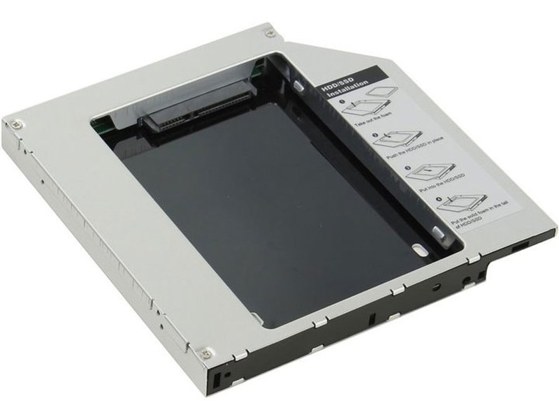 Салазки Agestar SSMR2S-1A для замены привода в ноутбуке 9.5мм на 2.5" HDD/SSD SATA