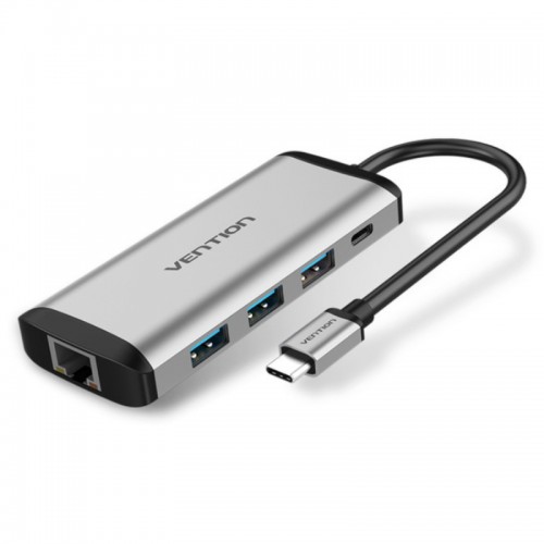 3-port USB Type C Hub Vention TGDHB (OTG USB 3.0 F x 2 / RJ45 F)