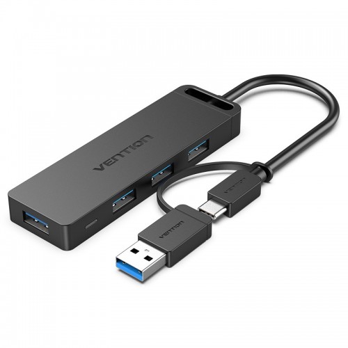 4-port OTG USB 3.0/ USB-С Hub Vention CHTBB Черный