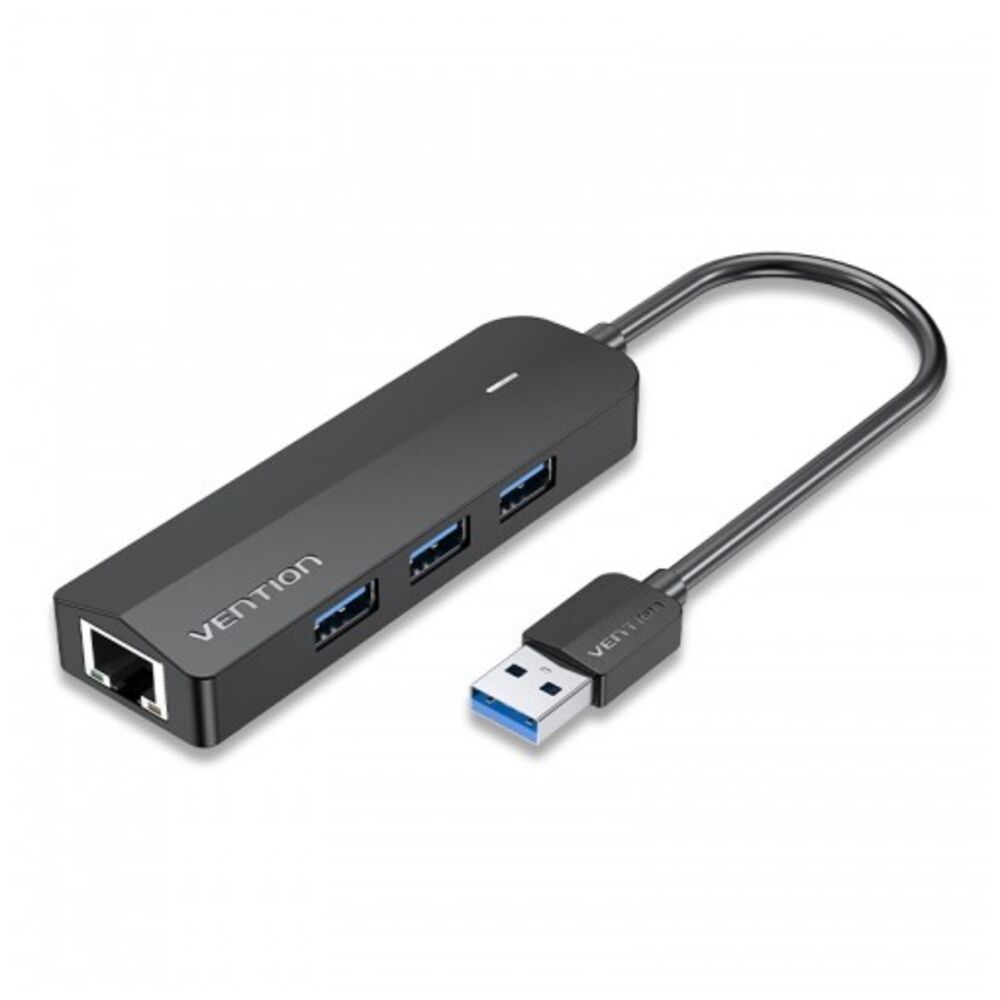3-port OTG USB 3.0 Hub Vention CHNBB Черный 0.15м + LAN