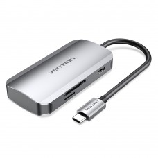 3-port USB Type C Hub Vention TNHHB (3x USB 3.0/SD/TF/PD)