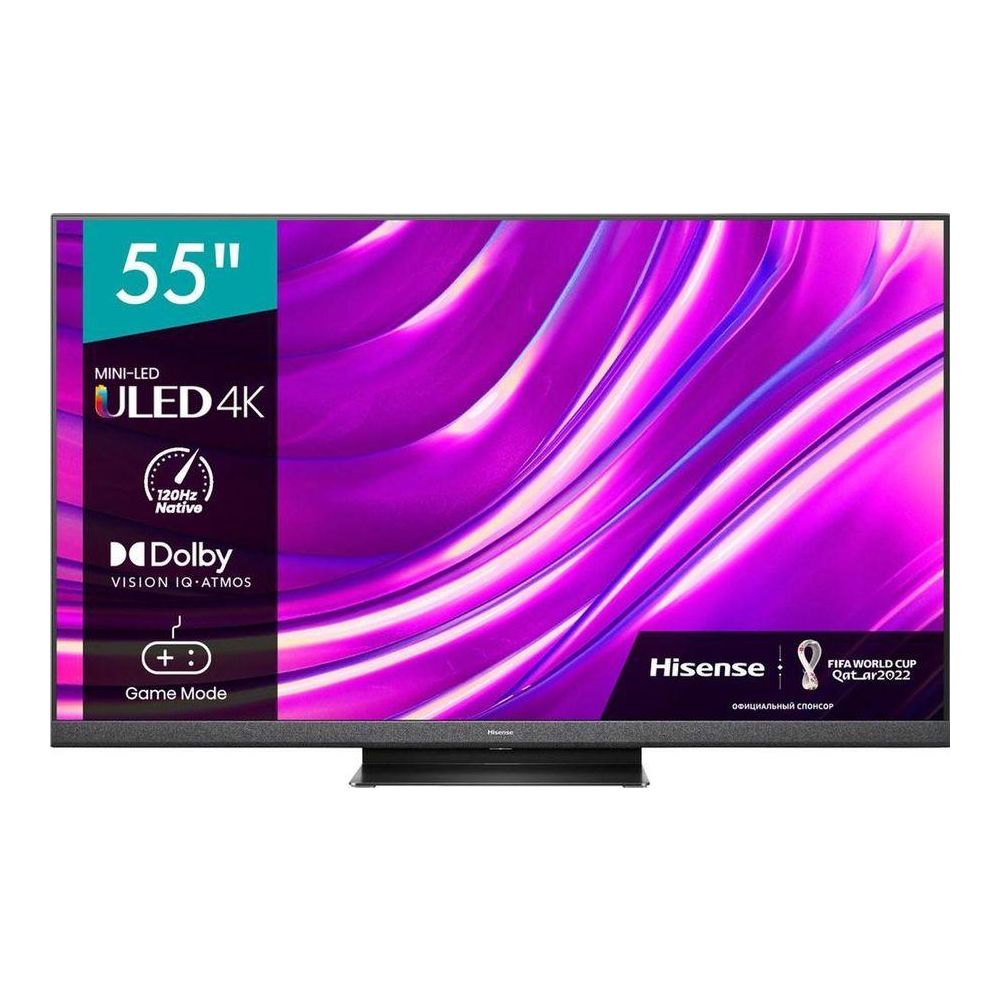 55" Hisense 55U8HQ (4K UHD 3840x2160, Smart TV) черный
