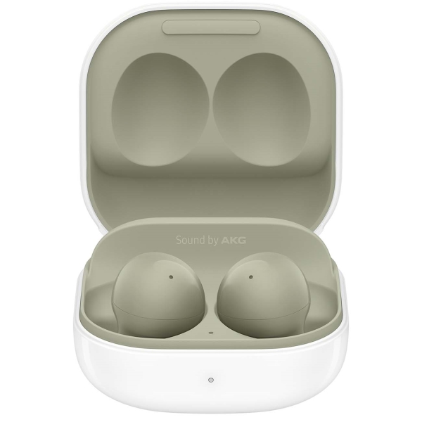 Гарнитура вкладыши Samsung Galaxy Buds 2 оливковый/белый беспроводные bluetooth в ушной раковине