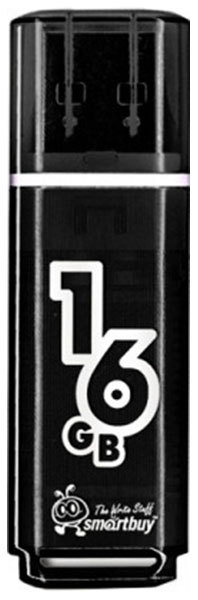 Флешка 16Gb USB 2.0 SmartBuy Glossy Glossy, черный