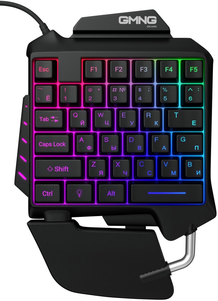 Игровой блок Oklick 703GK,  USB, c подставкой для запястий, черный [1533151]