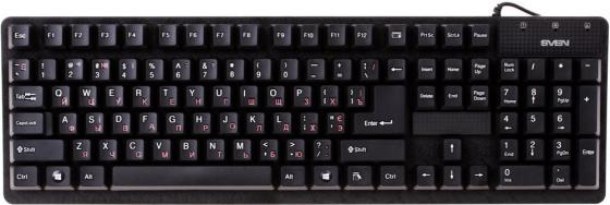 Клавиатура SVEN Standard 301 USB чёрный SV-03100301UB