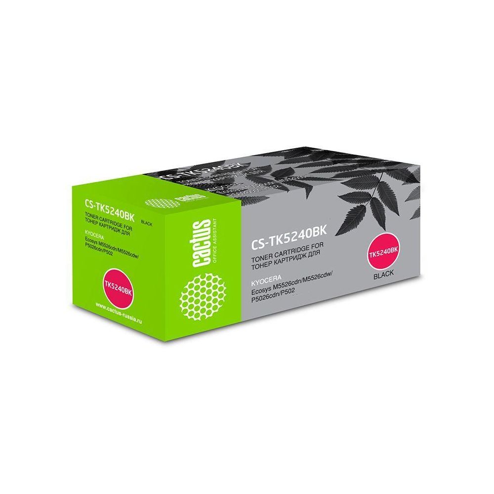 Картридж лазерный Cactus CS-TK5240BK TK-5240BK черный (4000стр.) для Kyocera Ecosys M5526cdn/M5526cdw/P5026cdn/P5026cdw