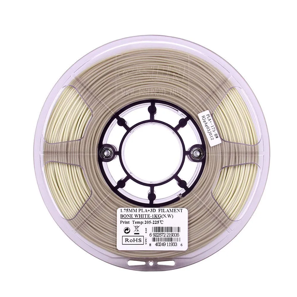 Катушка пластика PLA+ filament, 1.75 mm, bone white, 1 kg/roll
