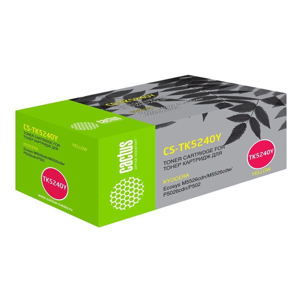 Картридж лазерный Cactus CS-TK5240Y желтый (3000стр.) для Kyocera Ecosys M5526cdn/M5526cdw/P5026cdn