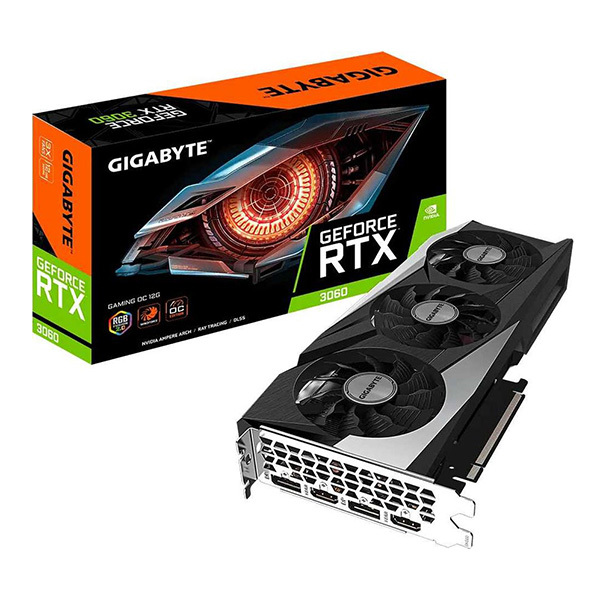 Видеокарта GIGABYTE Nvidia GeForce RTX 3060 GAMING OC (GV-N3060GAMING OC-12GD)