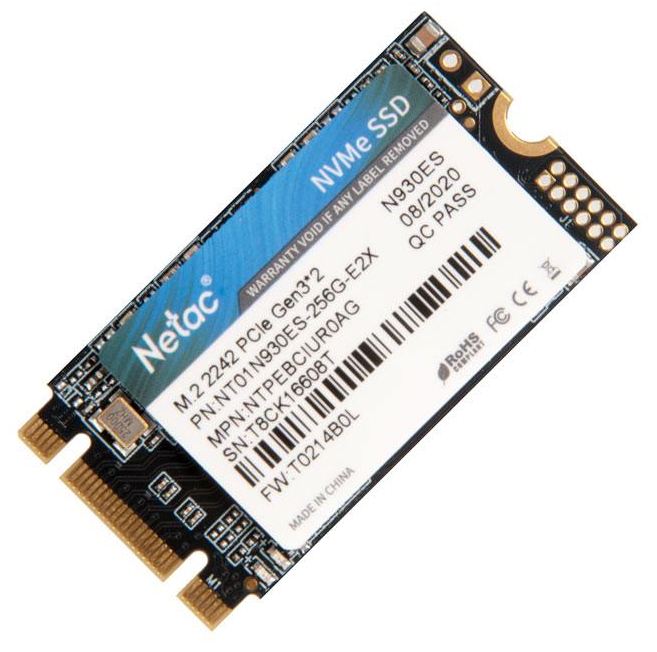 Накопитель SSD Netac M.2 2242 N930ES NVMe PCIe 256GB NT01N930ES-256G-E2X