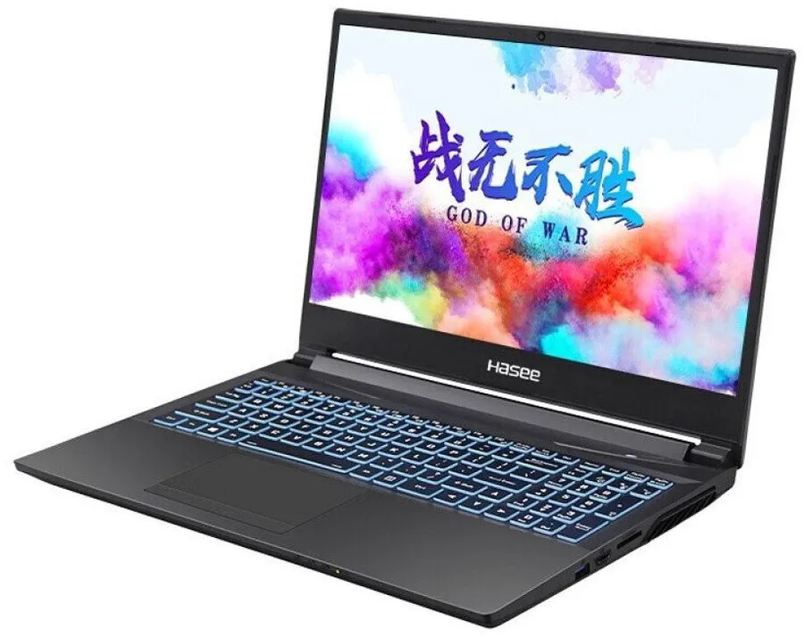 Ноутбук Hasee 15,6" FHD 60Hz, i5-11260H, 8GB DDR,SSD512GB,RTX3050,WiFi/BT,no OS,RU KB