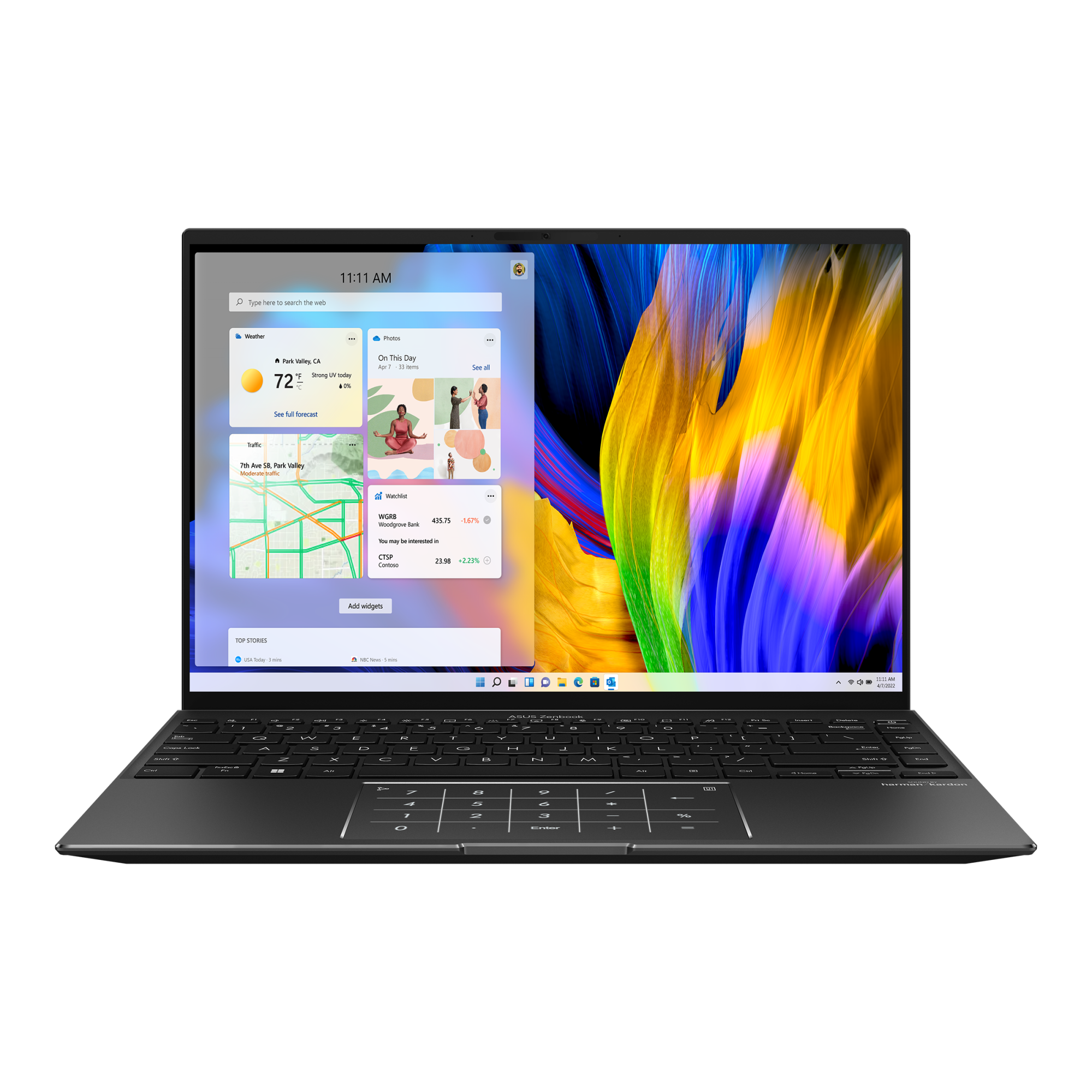 Ноутбук ASUS UM5401QA-L7256 +Sleeve 14"16:10)/AMD Ryzen 7 5800H/16Gb/1Tb/AMD Radeon/Jade Black/DOS
