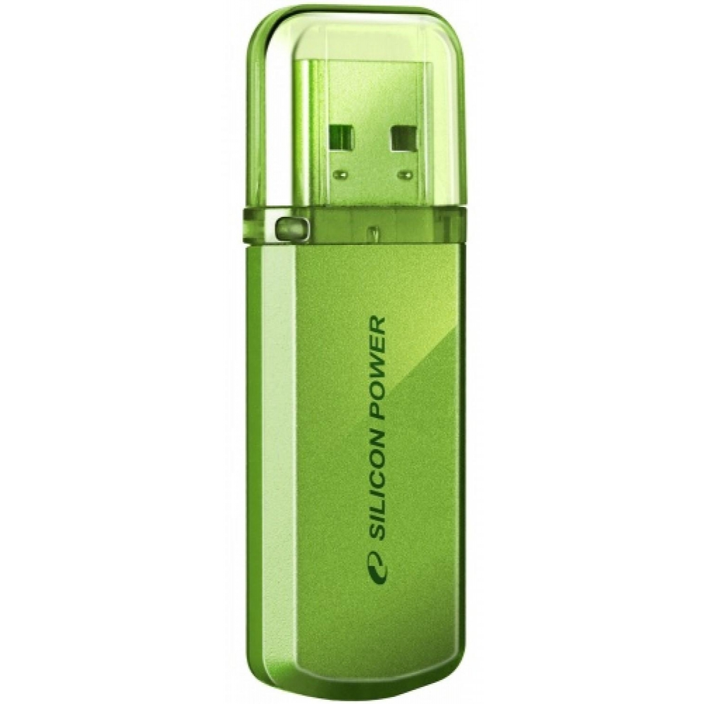 Флеш Диск Silicon Power 32Gb Helios 101 SP032GBUF2101V1N USB2.0 зеленый