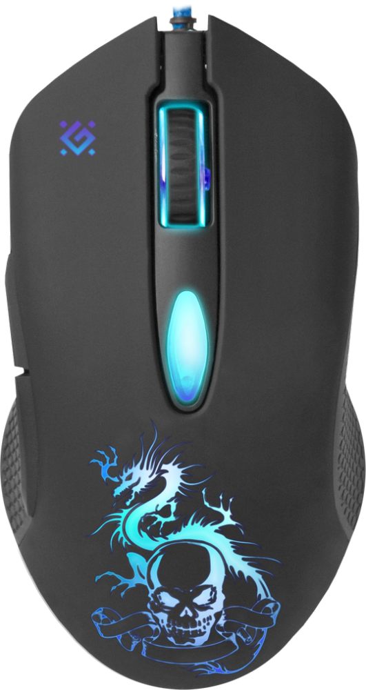 Мышь проводная Defender GM-090L, 3200dpi, оптическая светодиодная, USB, черный (52090)