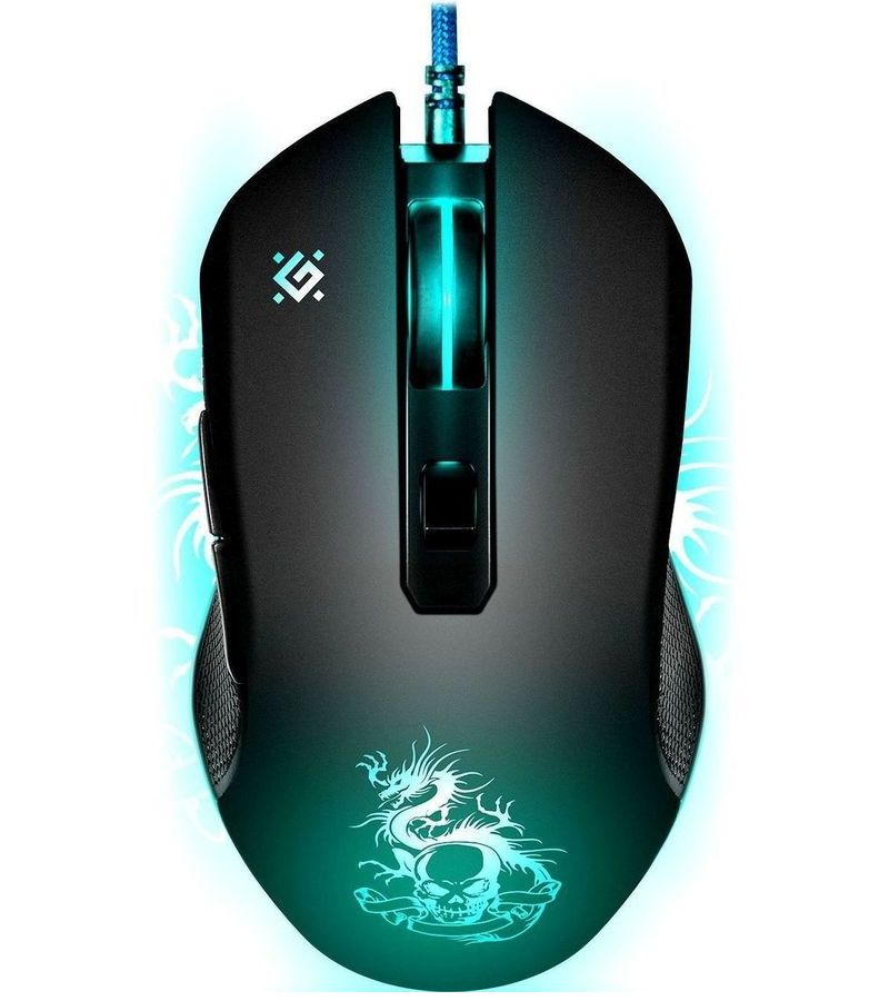 Мышь проводная Defender GM-090L, 3200dpi, оптическая светодиодная, USB, черный (52090)