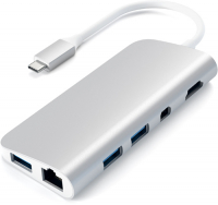 USB адаптер Satechi Aluminum Type-C Multimedia Adapter. Серебряный