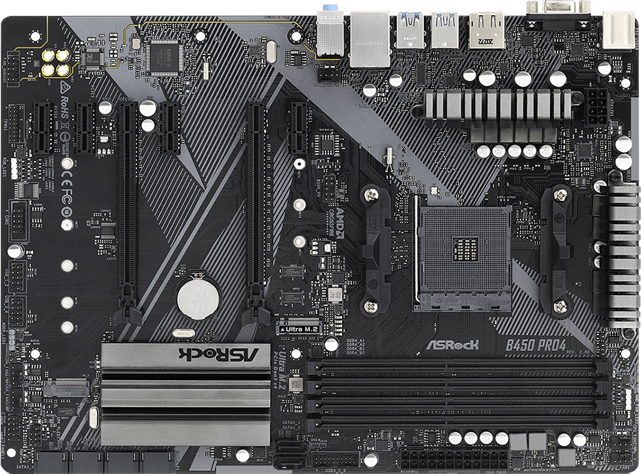 Материнская плата ASRock B450 Pro4 R2.0