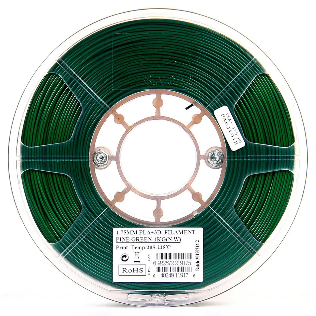 Катушка пластика PLA+ filament, 1.75 mm, pine green, 1 kg/roll