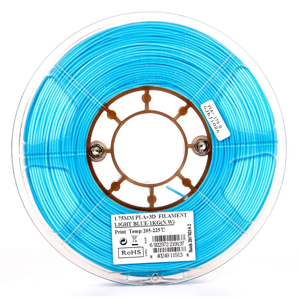 Катушка пластика PLA+ filament, 1.75 mm, light blue, 1 kg/roll