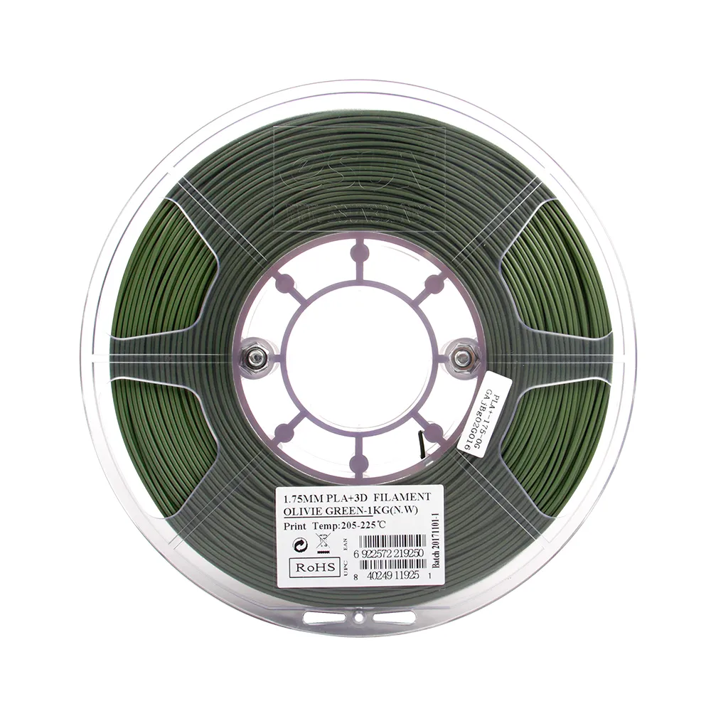 Катушка пластика PLA+ filament, 1.75 mm, olive green, 1 kg/roll