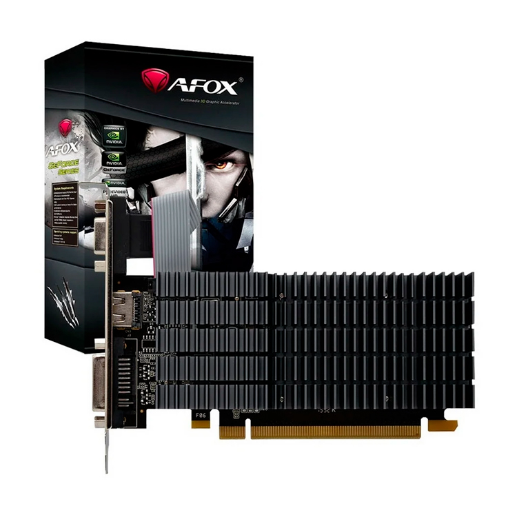 Видеокарта Afox AF210-1024D2LG2 NVidia GT210 1Gb, 64bit, GDDR2, HDMI+ DVI+D-Sub RTL