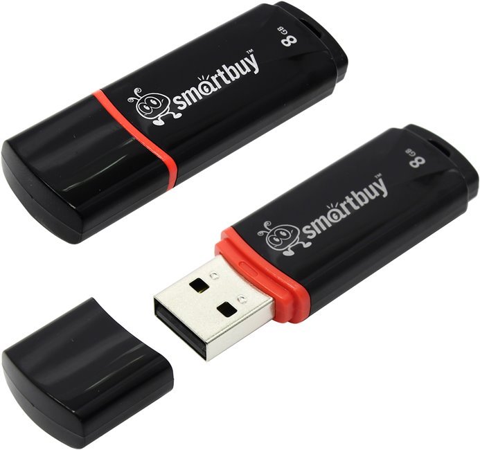 Флэш Диск Smartbuy USB Drive 8Gb Crown Black SB8GBCRW-K