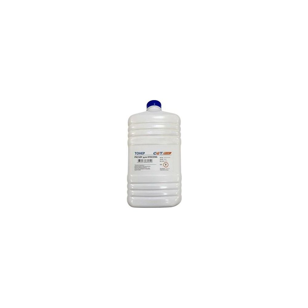 Тонер Cet PK210 OSP0210Y500 желтый бутылка 500гр. для принтера Kyocera Ecosys P6230cdn/6235cdn/7040cdn