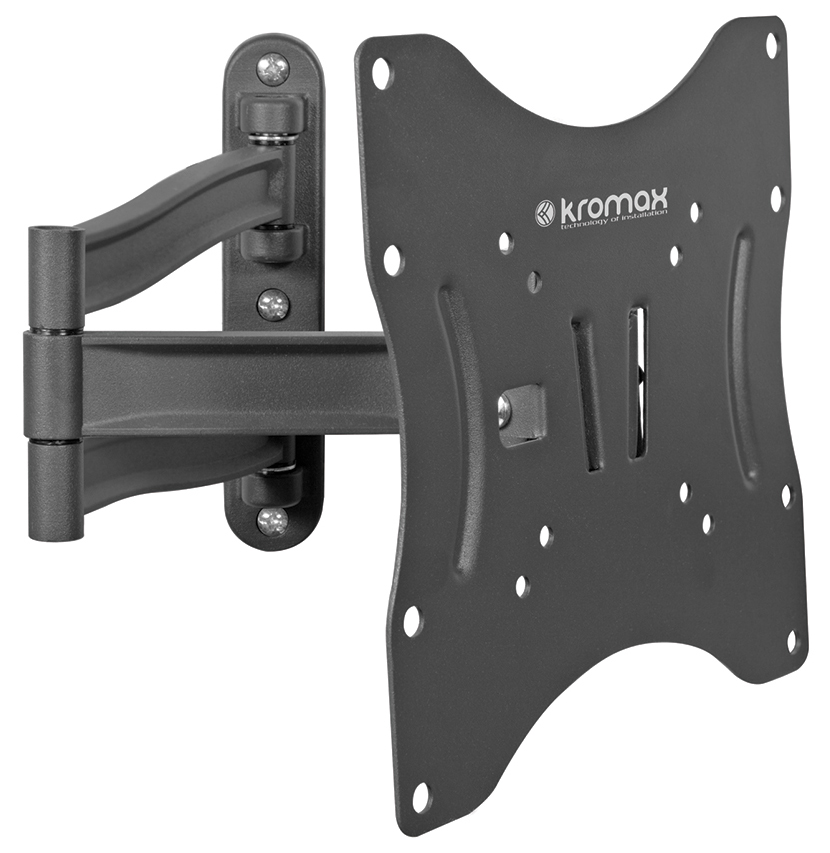 Кронштейн для телевизора Kromax TECHNO-3 серый 15"-40" макс.20кг настенный поворотно-выдвижной и наклонный