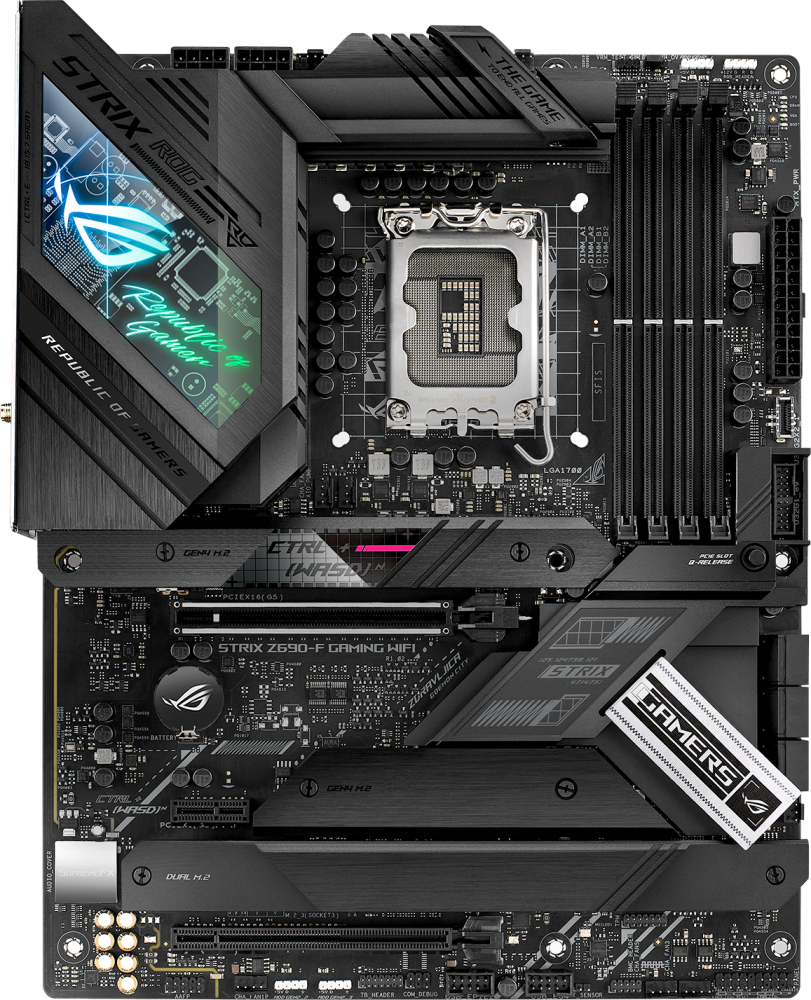 Материнская плата Asus ROG STRIX Z690-F GAMING WIFI Soc-1700 Intel Z690 4xDDR5 ATX AC`97 8ch(7.1) 2.5Gg RAID+HDMI+DP