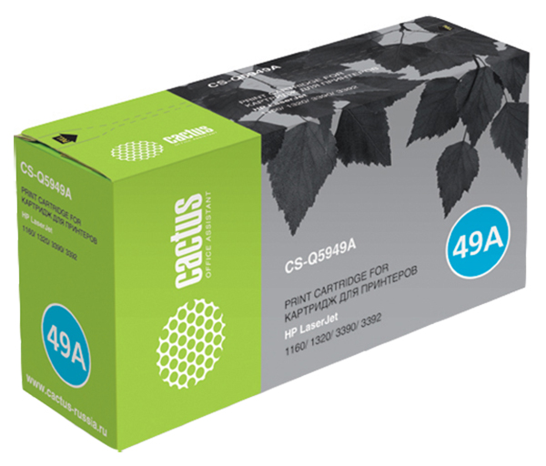 Картридж лазерный Cactus CS-Q5949AS Q5949A черный (2500стр.) для HP LJ 1160/1320/3390/3392