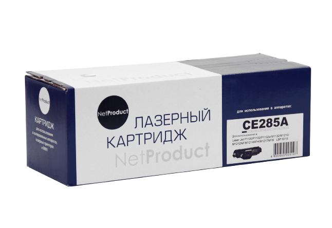 Картридж NetProduct CE285A для HP LJ Pro P1102/P1120W/M1212nf/M1132MFP/Canon 725, 1,6K