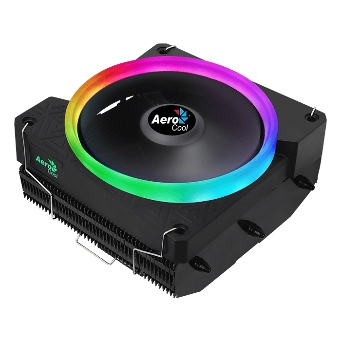 Устройство охлаждения(кулер) Aerocool Cylon 3H Soc-AM5/AM4/1151/1200/1700 4-pin 13-24dB Al+Cu 125W 480gr LED Ret