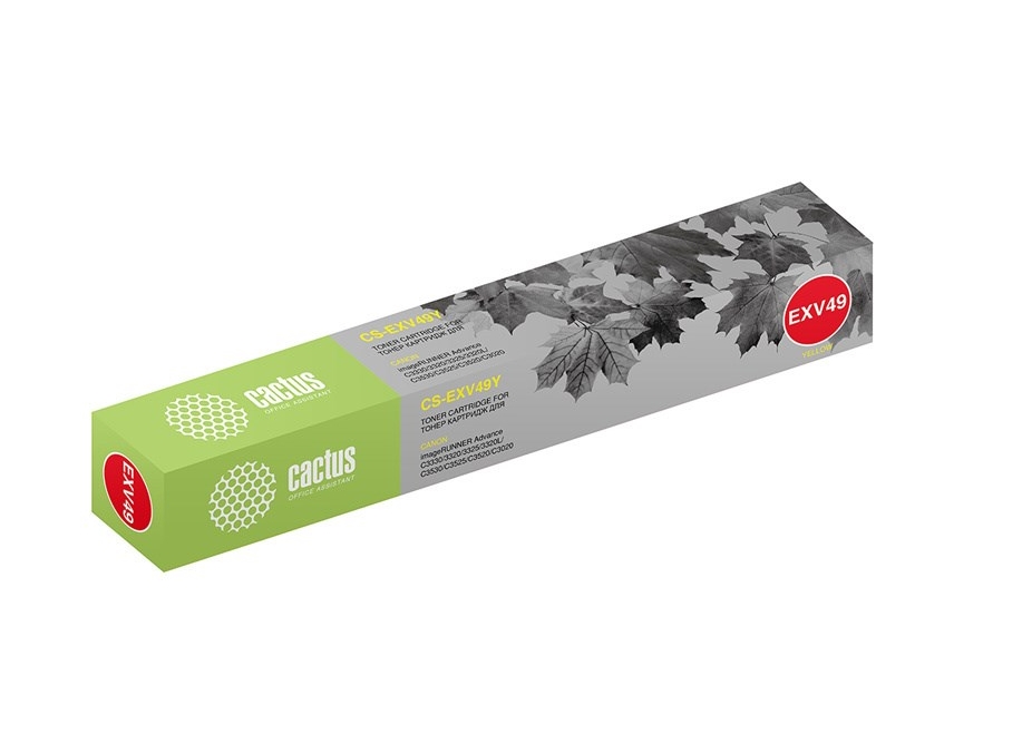Картридж лазерный Cactus CS-EXV49Y C-EXV49Y Y желтый (19000стр.) для Canon IR C3320/C3320i/C3325i/C3330i/C3500/C3520i MFP/C3525i MFP/C3530i MFP