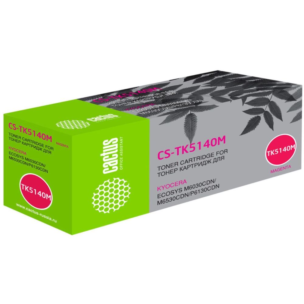 Картридж лазерный Cactus CS-TK5140M TK-5140M пурпурный (5000стр.) для Kyocera Ecosys M6030cdn/M6530cdn/P6130cdn