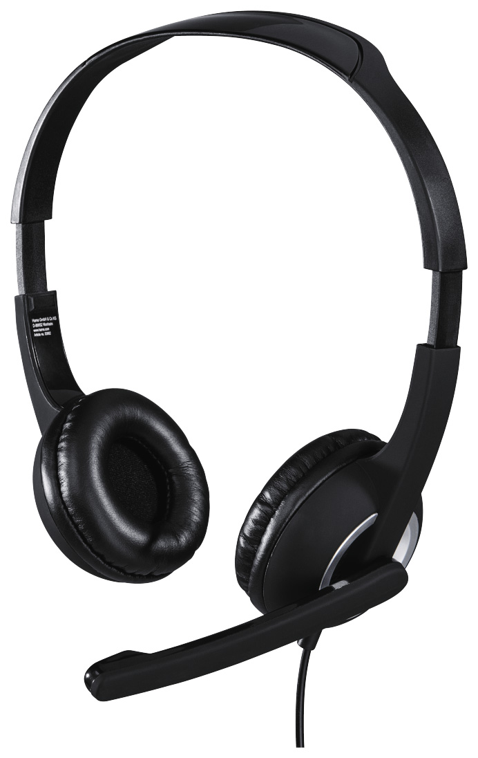 Наушники с микрофоном Hama Essential HS-P150 черный/серебристый 2м мониторные оголовье (00053982)