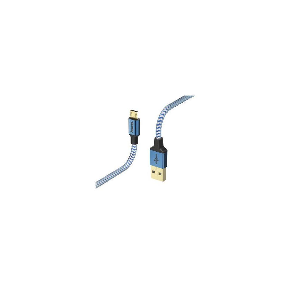Кабель Hama 00178289 USB (m)-micro USB (m) 1.5м синий