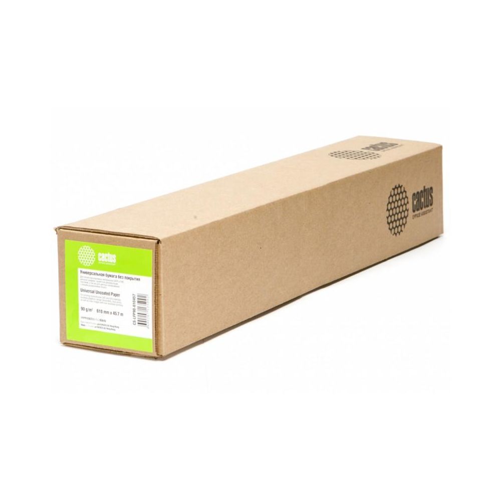 Бумага Cactus CS-PC180-61030 24"(A1) 610мм-30м/180г/м2/белый матовое универсальная (с покрытием) втулка:50.8мм (2")