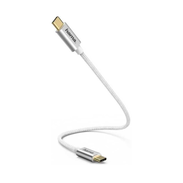 Кабель Hama 183332 USB Type-C (m)-USB Type-C (m) 0.2м серебристый