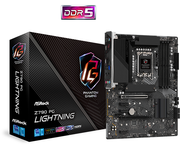 Материнская плата Asrock Z790 PG LIGHTNING Soc-1700 Intel Z790 4xDDR5 ATX AC`97 8ch(7.1) 2.5Gg RAID+HDMI