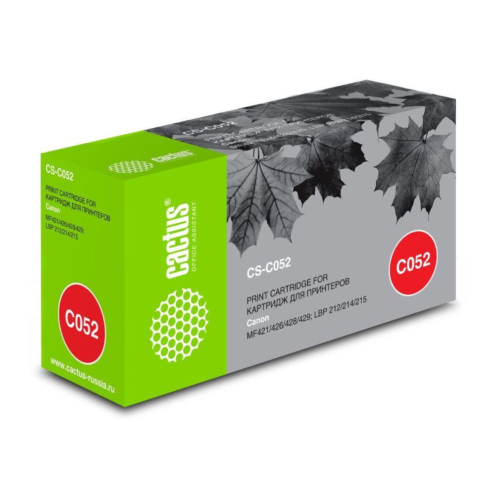 Картридж лазерный Cactus CS-C052 Cartridge 052 черный (3100стр.) для Canon Canon MF421/426/428/429/LBP 212/214/215